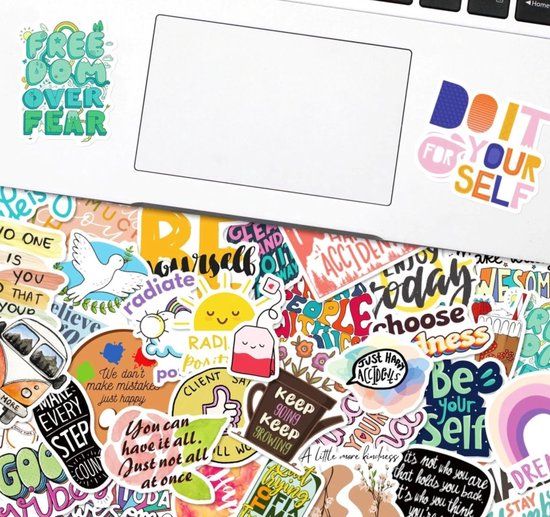 Go Go Gadget - 50 Stickers Mix Pack - Vinyl - Motivational Quotes - For Bike, Scooter, Laptop, Skateboard, Suitcase, Helmet, etc.