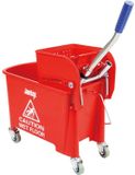 Jantex Kentucky dweilkar met wringer rood 20L
