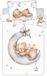 Jerry Fabrics Babybeddengoed set slapende beer, 100 x 135 cm dekbedovertrek, kussensloop 40 x 60 cm, 100% katoen, wit