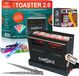 Smoke2u One Nation Elektrische kolenontsteker 800 W, toastermodel 2.0 – inclusief 2 kg One Nation 26er natuurlijke kolen