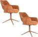 Housecraft living Merel Eetkamerstoelen Armleuning Oranje - Set van 2