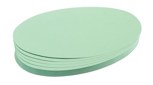 FRANKEN moderne kaarten ovaal / UMZ 1119 04 11x19cm geel 130 g / m² Inh.500 500 Stuk lichtgroen