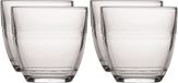Merkloos Espresso glazen Gigogne - 4x stuks - koffieglazen - 220 ml - transparant - glas