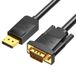 Vention HBLBG adaptateur de câble vidéo 1,5 m DisplayPort VGA (D-Sub) Noir