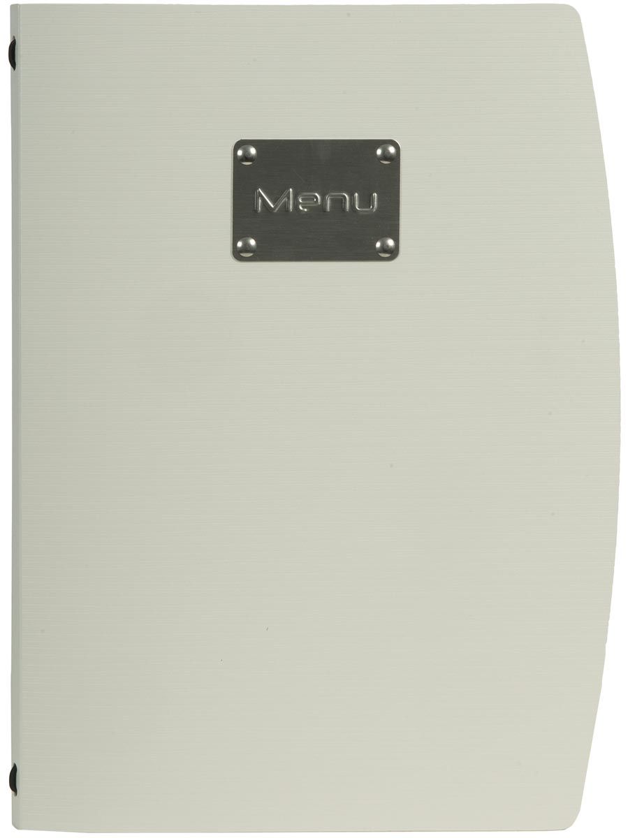 Securit menukaart Rio ft A 4 wit inox plaatje menu