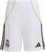 Adidas Real Madrid CF Trainingsbroek Korte Broek Unisex Kinderen Wit Polyester Maat 176