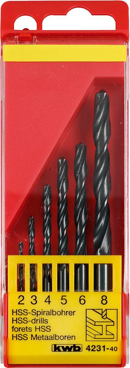 kwb HSS Borenset - 2-8 mm - 6-delig
