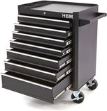 HBM 7 Laden Gereedschapswagen - Zwart - Met wielen - Metaal