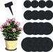 Allecto Dessous de plantes premium - Set de 16 - Liège - Étanche - Réversible - Noir