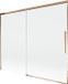 Mexen Rox paroi de douche, 2 pièces coulissant 190 x 150, transparent, or rose