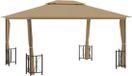 vidaXL Prieel met zijwanden en dubbel dak 3x4 m taupe