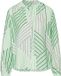 s.Oliver - Vrouwen - Viscose blouse met rimpels en all-over print - Maat 36 - Lichtgroen