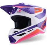 Alpinestars S-M3 Heat Wit Lila Crosshelm - Helm