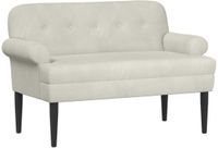 vidaXL Lovingseat met knoopge tuft Crèmekleurig 120 x 66 x 78 cm
