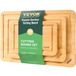 VEVOR Lot de 3 planches à découper, planche en bambou de cuisine polyvalente, avec rainure pour huile et jus de qualité alimentaire, poignée intégrée, pour hachage préparation culinaire, maison