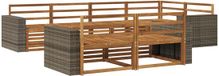 vidaXL Hoek loungeset 7-zits acaciahout naturel