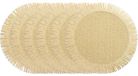Merkloos Ronde Placemat - 6 Stuks - 38 cm - Papier - Khaki