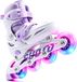 Suotu Skeelers - Inlineskates Verstelbaar - Lijn: S78 - Skeelers meisjes en jongens - Maat: EUR 28-30 - Lichtgevende wielen - Paars/Wit - S