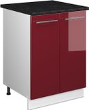 Vicco Wastafelkast Fame-Line, Bordeauxrode hoogglans/Wit, 60 cm