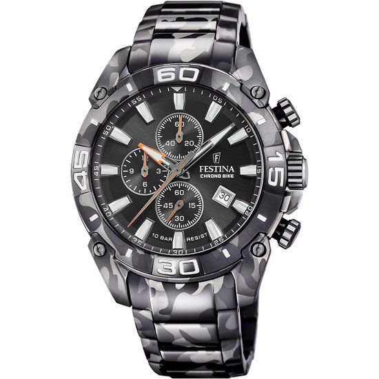Festina Special Edition Chronograaf Herenhorloge Analoog Zwart Staal/Siliconen 100 ATM
