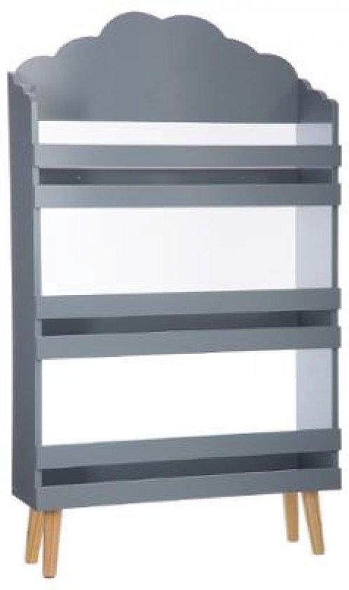 Atmosphera Boekenkast Kinderkamer Wolken Grijs - Open Kast - Landelijk