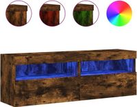 vidaXL Tv-wandmeubels met LED 2 st 60x30x40 cm gerookt eikenkleurig