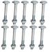 Merriway BH04824 (10 stuks) Carriage Bouten met Moeren, M6 x 75 mm (1/4 Inch x 3 Inch), verzinkt - Pack van 10 stuks