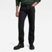 G-Star Mosa Straight Heren Jeans 27/32 Pitch Black Katoen/Elastaan