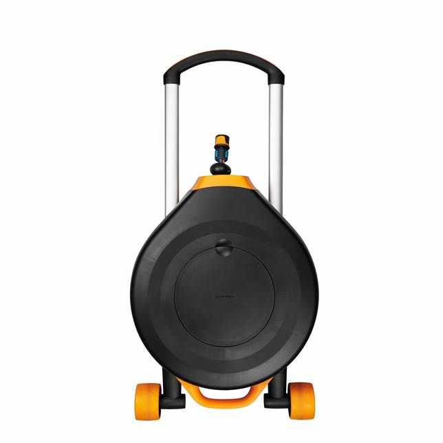 Fiskars Automatic Ground-standing Reel - 20m Hose - Black/Orange