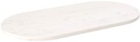 vidaXL Tafelblad ovaal 90x45x2,5 cm massief grenenhout wit