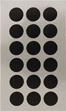 Merkloos / Sans marque Hobby stickers - 216x stuks - D15 mm - zwarte ronde stickers