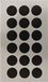 Merkloos / Sans marque Hobby stickers - 216x stuks - D15 mm - zwarte ronde stickers