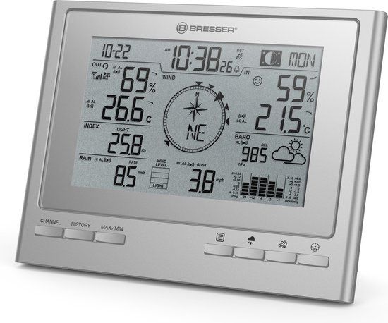 Bresser Weerstation - Basisstation - Zilver - Compatible met 7003100