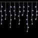 Elektronova Lichtgordijn met 120 leds, 3 m, wit licht, witte kabel, IP65, verlengbaar, met hangende draden in afwisselende lengtes (30-70-40-60 cm) voor watervaleffect