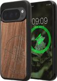 kwmobile Echt Houten Beschermhoes voor Google Pixel 10 / Pixel 10 Pro – Hout & TPU Cover – hout Vintage Kompas design