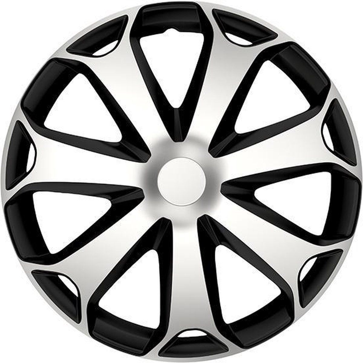 Gorecki wieldoppenset Mega Sil/BL 13 inch zilver 4 stuks