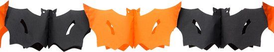 Atosa Horror/Halloween Vleermuizen Slinger - Papier - 300 cm