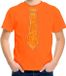 Bellatio Decorations Verkleed t-shirt voor kinderen - glitter stropdas - oranje - jongen - carnaval 116/134