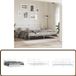 vidaXL Bedframe met hoofd- en voeteneinde metaal wit 193x203 cm