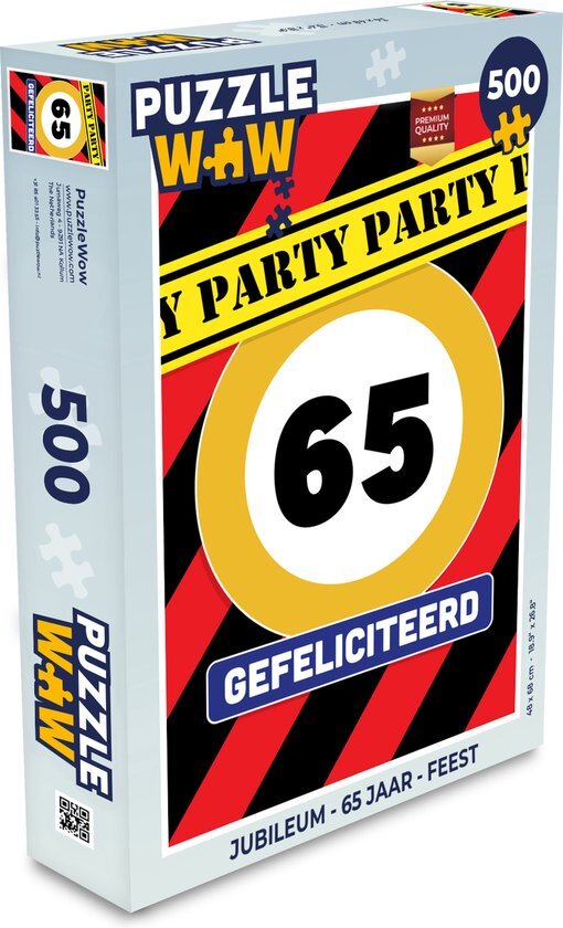 MuchoWow Puzzel Jubileum - 65 Jaar - Feest - Legpuzzel - Puzzel 500 stukjes