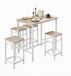 Table de salle à manger style bistrot et set de 4 chaises en MDF et métal