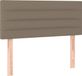 vidaXL Hoofdbord 90x5x78/88 cm stof taupe