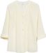 s.Oliver - Vrouwen - Blouse - Lichtbeige - Katoen - Driekwart mouw - V-hals - Regular Fit - Casual