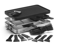 KitchenChef RAC.INDUS-8-NATURAMIX raclette 8 personnes 1200W Noir, Acier inoxydable