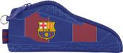 F.C. Barcelona Étui, Rangement, Organiseur, Trousse d'école - Marron châtaigne, Bleu marine (24 x 10 x 2 cm)