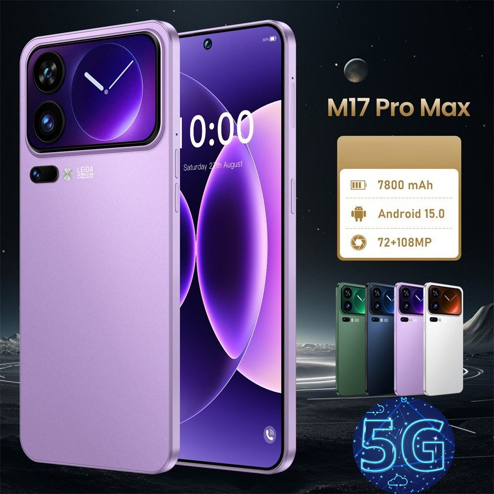 CHOTOG M17 Pro Max 7.3HD Smartphone Voordelige 4G 5G Dual SIM Dual Standby Mobiele Telefoons 7800mAh Android 15 Mobiele Telefoons