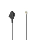 Hama 00201148 telefoonkabel 10 m Zwart