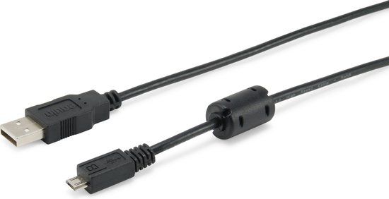 Equip USB 2.0 A to Micro-USB B Cable - 1.8m - Black