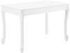 en.casa Table à manger Lüneburg 116x66x76 cm rustique MDF et plastique blanc