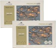 Anna's Collection Kerstverlichting premium LED - 2x - 360 led lampjes - klassiek warm wit - 36 meter - lichtsnoer - kerstboomverlichting